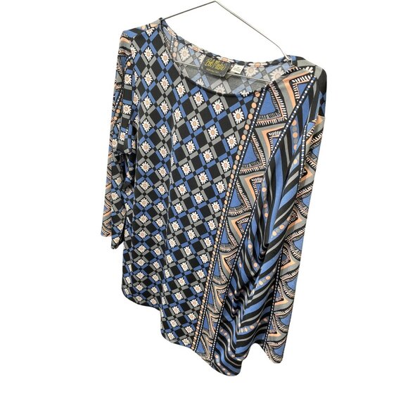 Bob Mackie Wearable Art Womens Flor Long Sleeve Blouse SKU 9083 - Picture 11 of 11